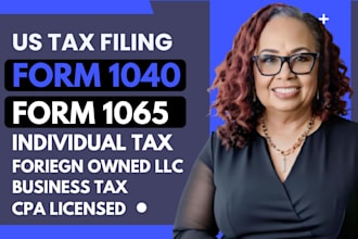 prepare and efile irs form 1065 and 1040 US tax return for llc partnership