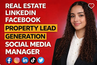 real estate linkedin facebook property lead generation social media manager