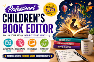 edit, proofread be children book editor for your children book, kids book
