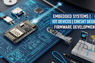 design iot devices, embedded systems, fritzing circuits and firmware development