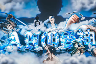 design an eye catching anime header for discord or twitter