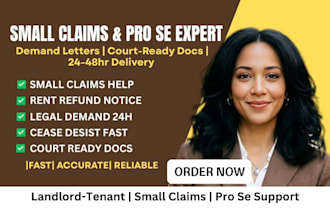 write small claims court demand letter disputes and pro se legal documents