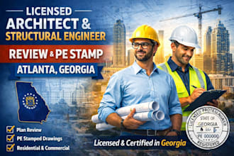 licensed architect, structural engineer, review and stamp for atlanta georgia