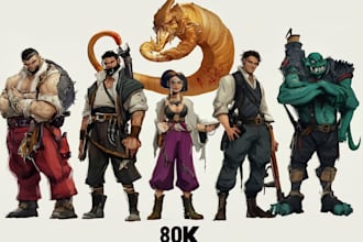 draw a custom character for professional