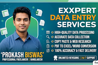 do professional data entry and copy paste tasks