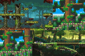 do background animation game level design fantasy landscape game art video game