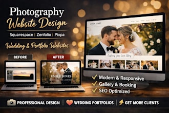design squarespace photography website portfolio wedding website zenfolio pixp