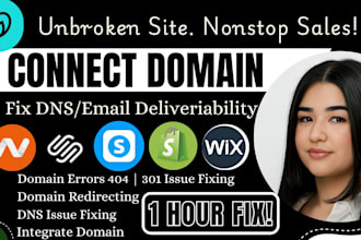 connect domain from godaddy, wix, squarespace to shopify store,wp, fix subdomain