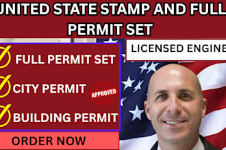 usa stamp drawing ,full permit set,city permit drawing,building permit,roof plan