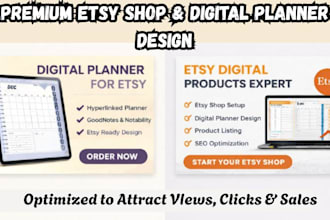 design etsy pod design digital planner hyperlinked planner etsy digital product