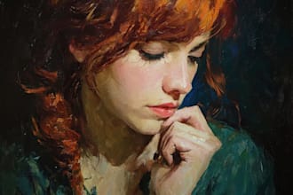 draw oil painting, digital oil painting