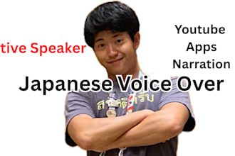 record a natural japanese voice over for your project