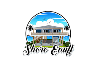 create high quality and beautiful beach house logo design