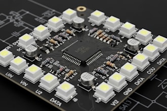 design led pcb electronics, led lighting circuit, mcu control, schematic board