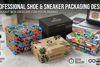 design shoe box packaging design, shoe box design, box design,sneaker box design