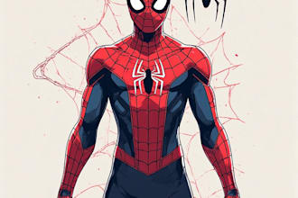 do a superhero comic cartoon characte