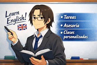 hago tareas de inglés, te enseño inglés, ofrezco clases personalizadas