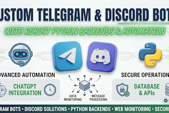 develop custom telegram and discord bots for your business