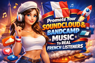 promote your soundcloud and bandcamp music to real french listeners