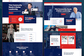 design modern political website campaign website election website