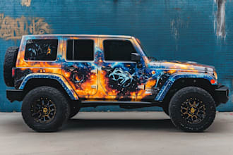 create professional car wrap , vehicle wrap