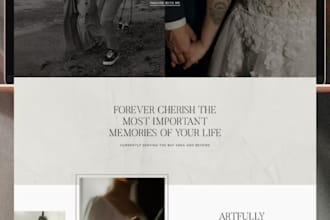 design wordpress wedding photographer website divi theme kit portfolio template