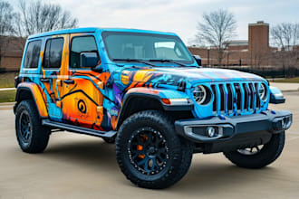 create professional vehicle wrap design for any vehicle