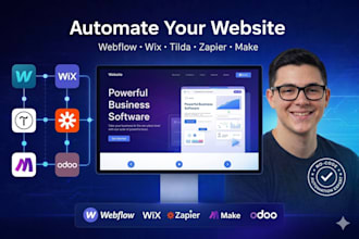 design and automate your website using webflow, wix, zapier, and make