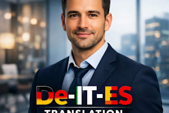 translate german, italian and spanish