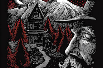 create a high quality linocut illustration for shirt design