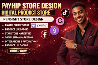 design payhip store payhip website, pensight, linktree online digital product
