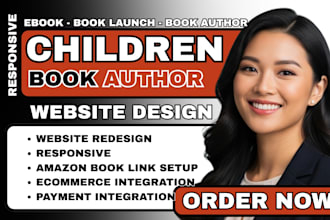 design children book author website children book website author website design