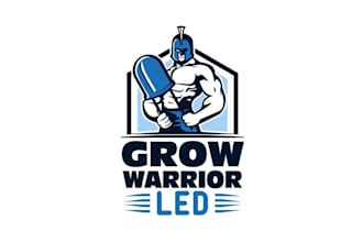 design awesome intoducing grow warrior led logo