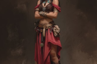 draw your fantasy dnd character or rpg character illustration
