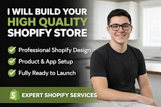 develop a stunning shopify store with apps and products setup