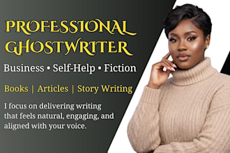 ghost write a non fiction book chapter
