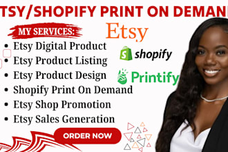 do etsy print on demand design with digital products seamless pattern