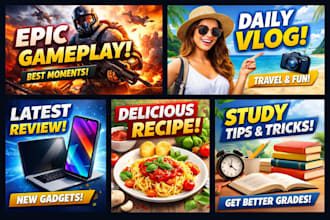 create eye catching you tube thumbnails for your videos