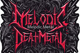 design a powerful melodic death metal logo for your band