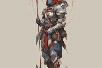 paint dnd character art and rpg character design