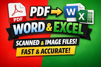 convert PDF to editable word or excel manually