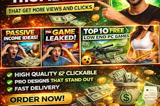 design eye catching youtube thumbnail