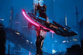create professional space explorer sci fi character