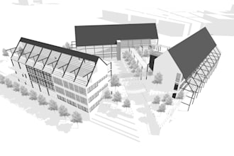 3d model your building exterior in sketchup