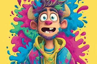 made unique superhero cartoon comic charater