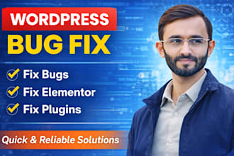 fix wordpress bugs errors or elementor issues quickly