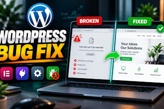 fix wordpress bugs errors or elementor issues quickly