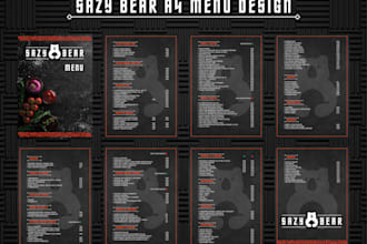 design professional restaurant menu, food menu or cafe menu
