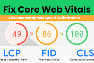 fix core web vitals, lcp, cls, unused CSS, and wordpress speed, technical SEO