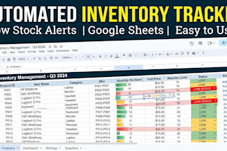 create a professional google sheets inventory and sales tracker for your busines